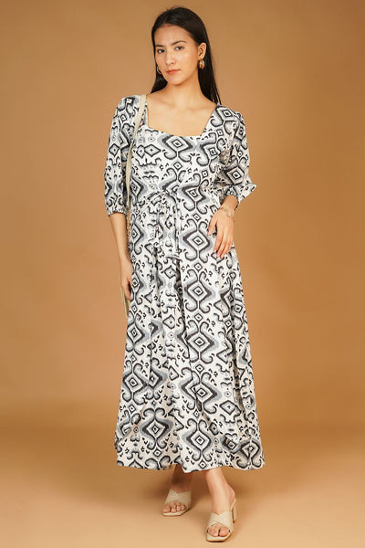 Jaipur Cotton Maxi White Dress