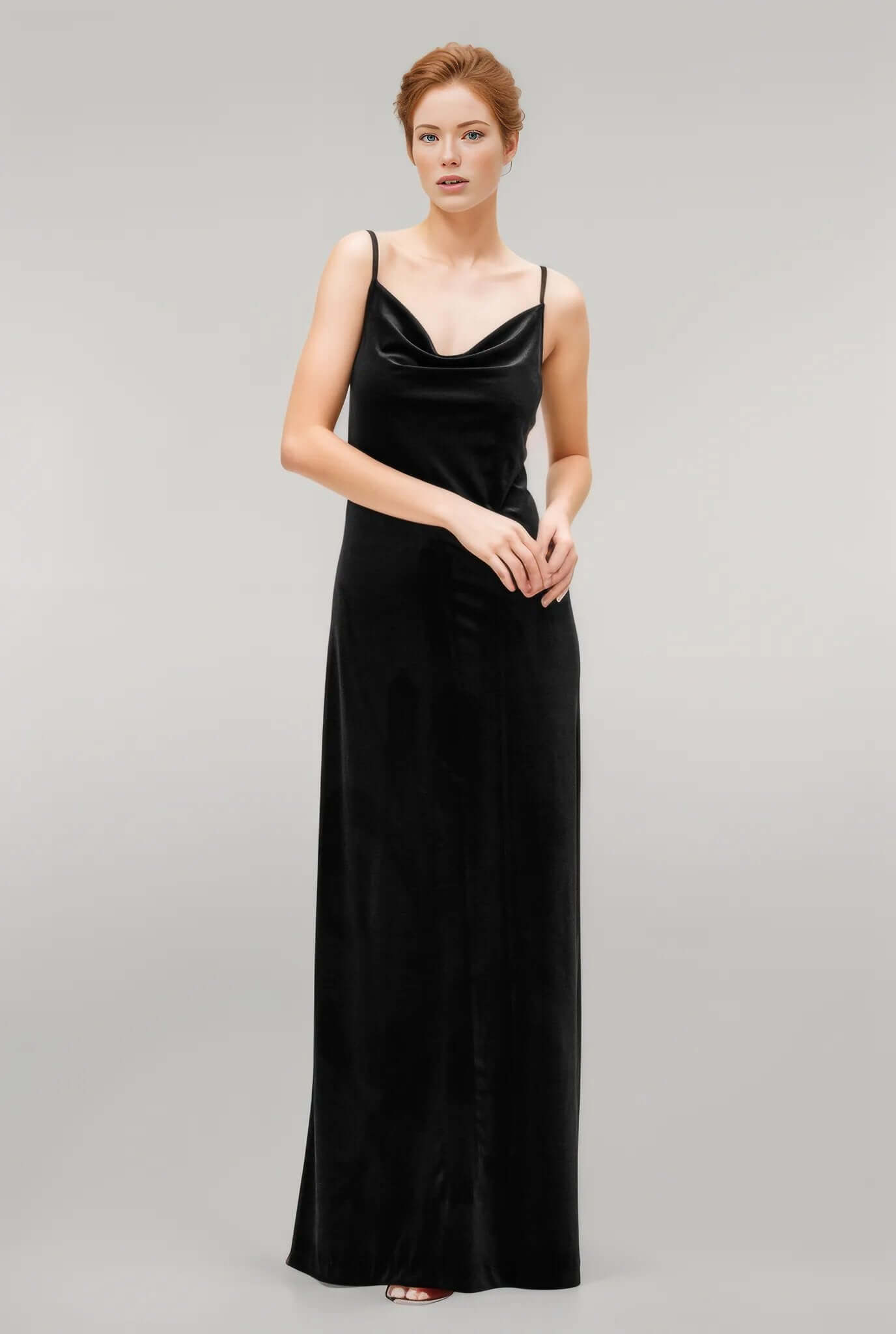 Stretch velvet slip Dress