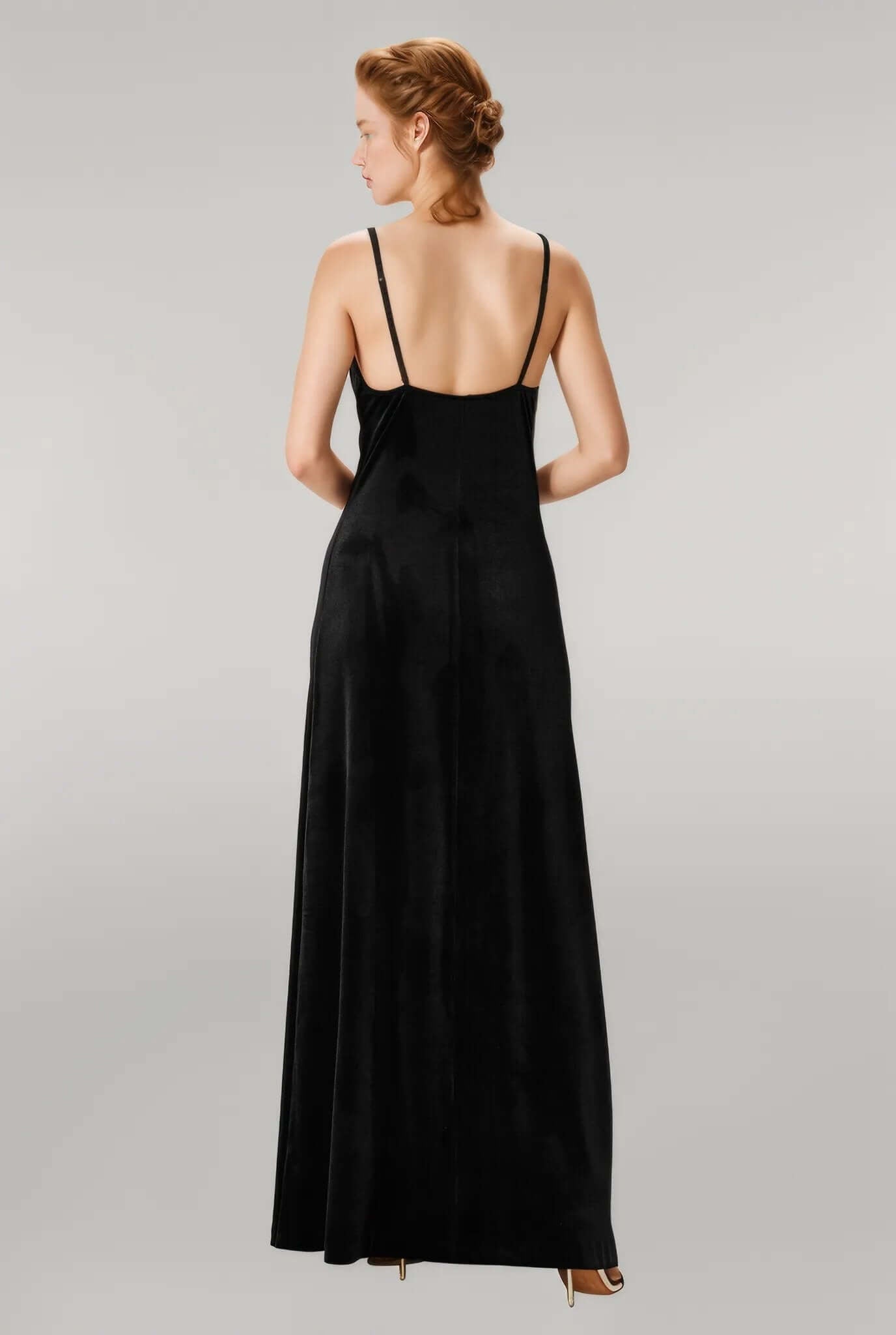 Stretch velvet slip Dress