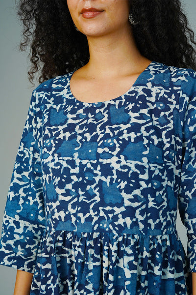 Blue Indigo Midi Dress