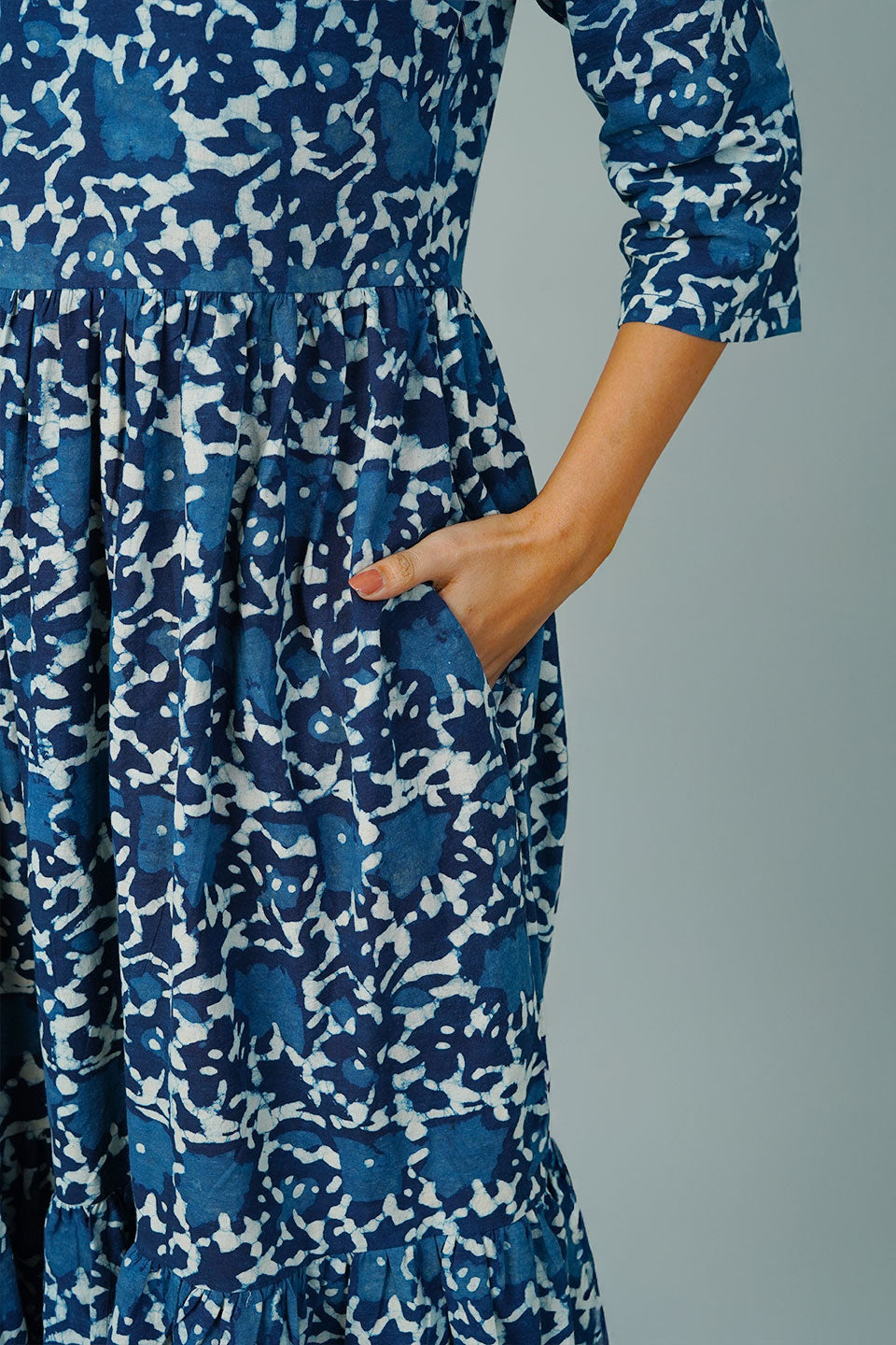 Blue Indigo Midi Dress