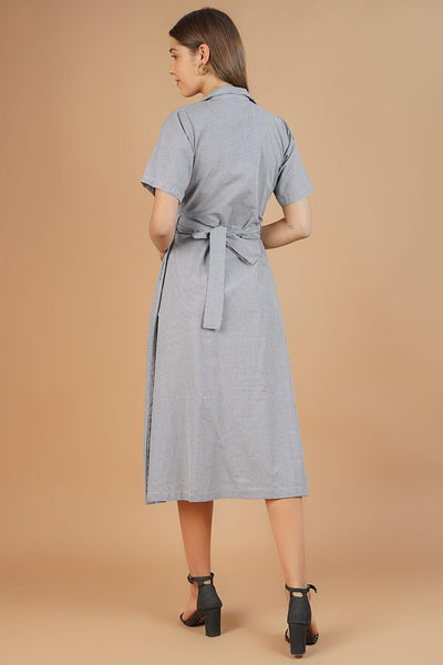 100% Cotton White Midi Dress