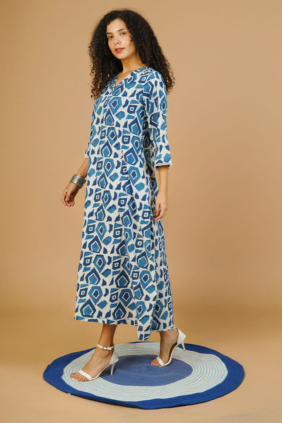 Blue Indigo Cotton Dress