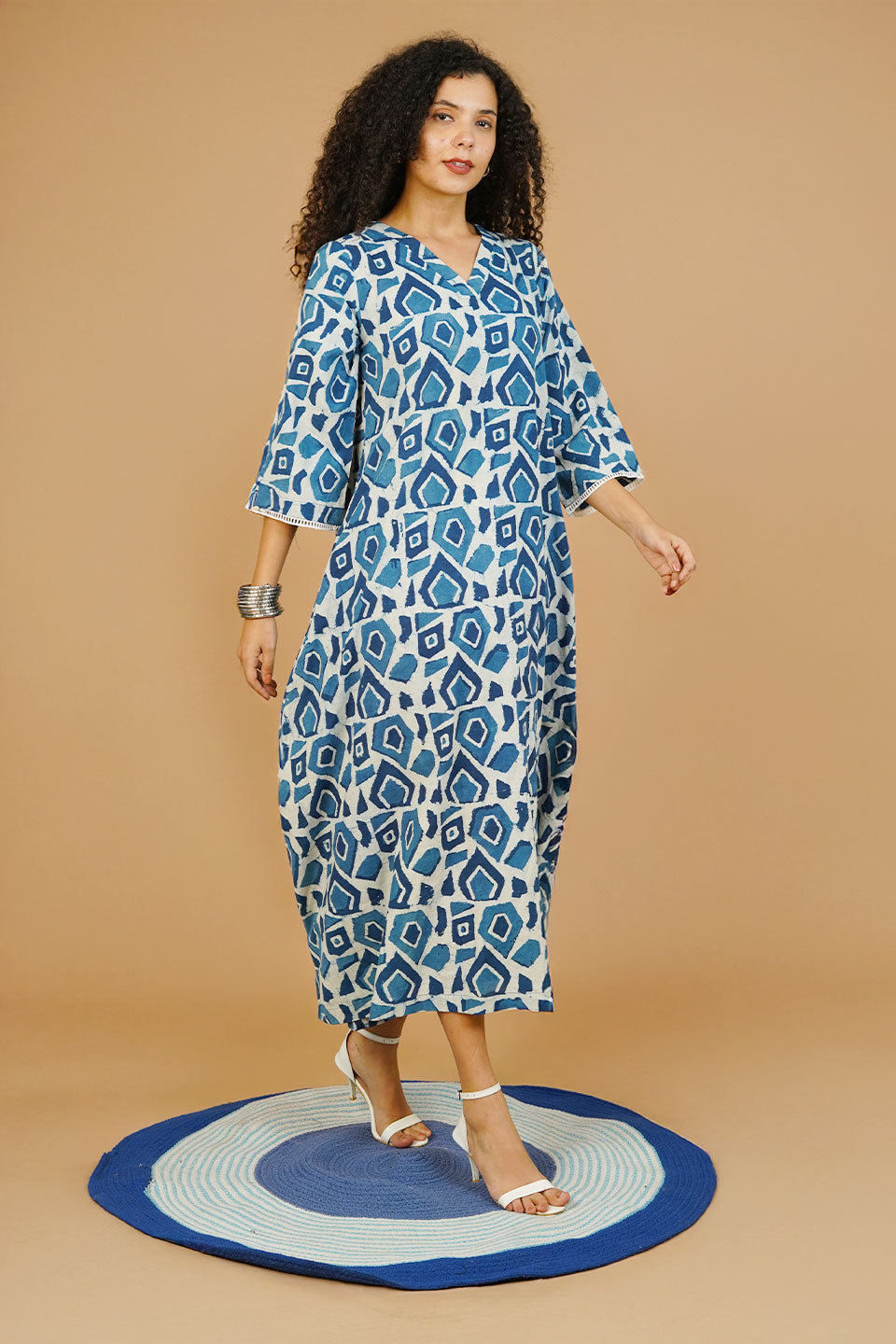 Blue Indigo Cotton Dress