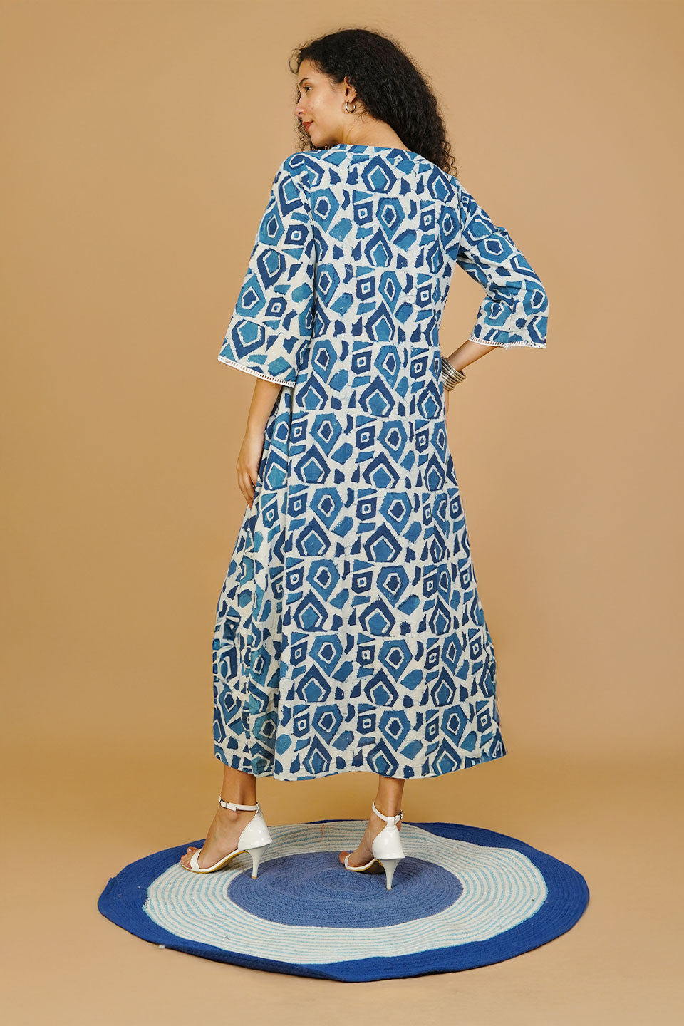 Blue Indigo Cotton Dress