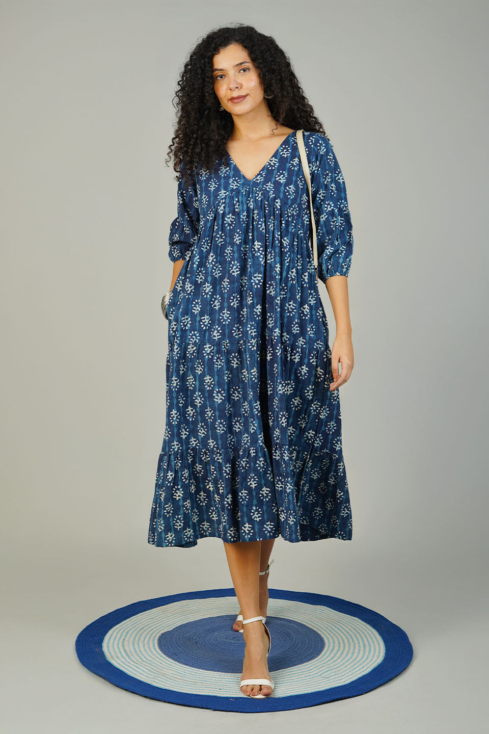 Blue Indigo Cotton Dress