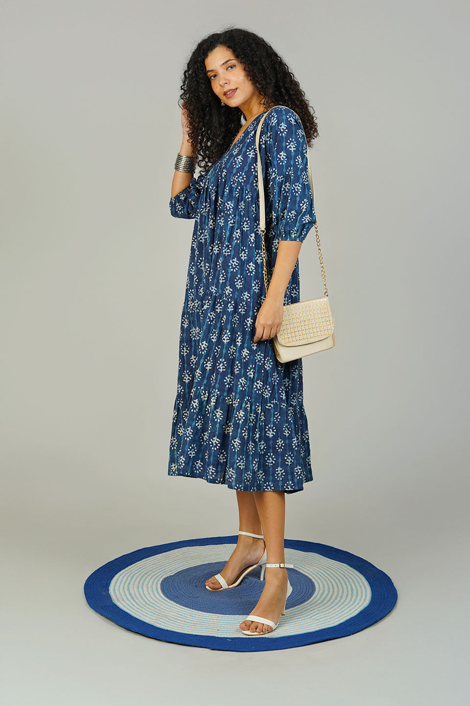 Blue Indigo Cotton Dress