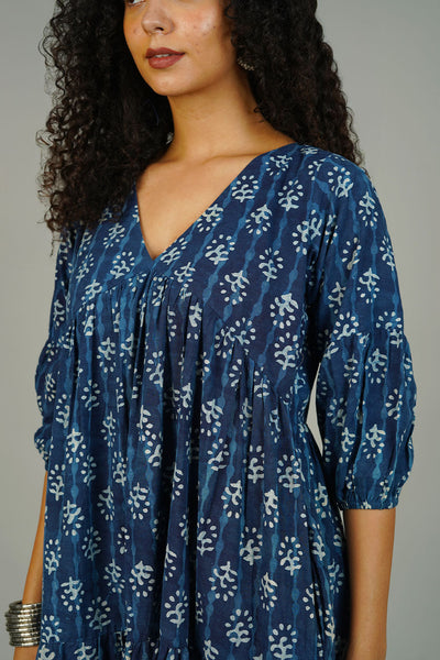 Blue Indigo Cotton Dress