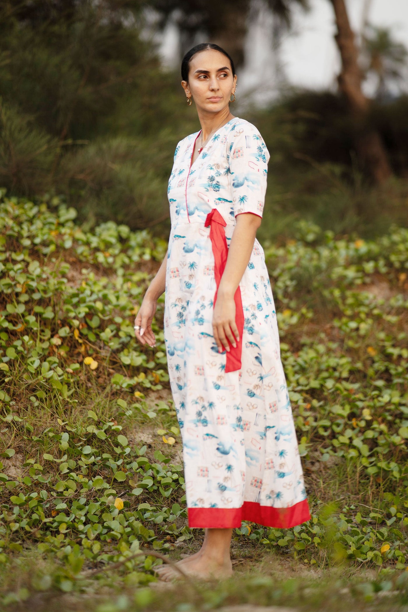 Premium Cotton White Maxi Dress