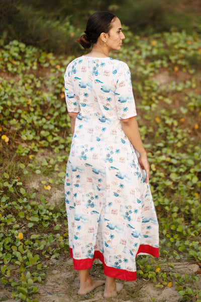 Premium Cotton White Maxi Dress
