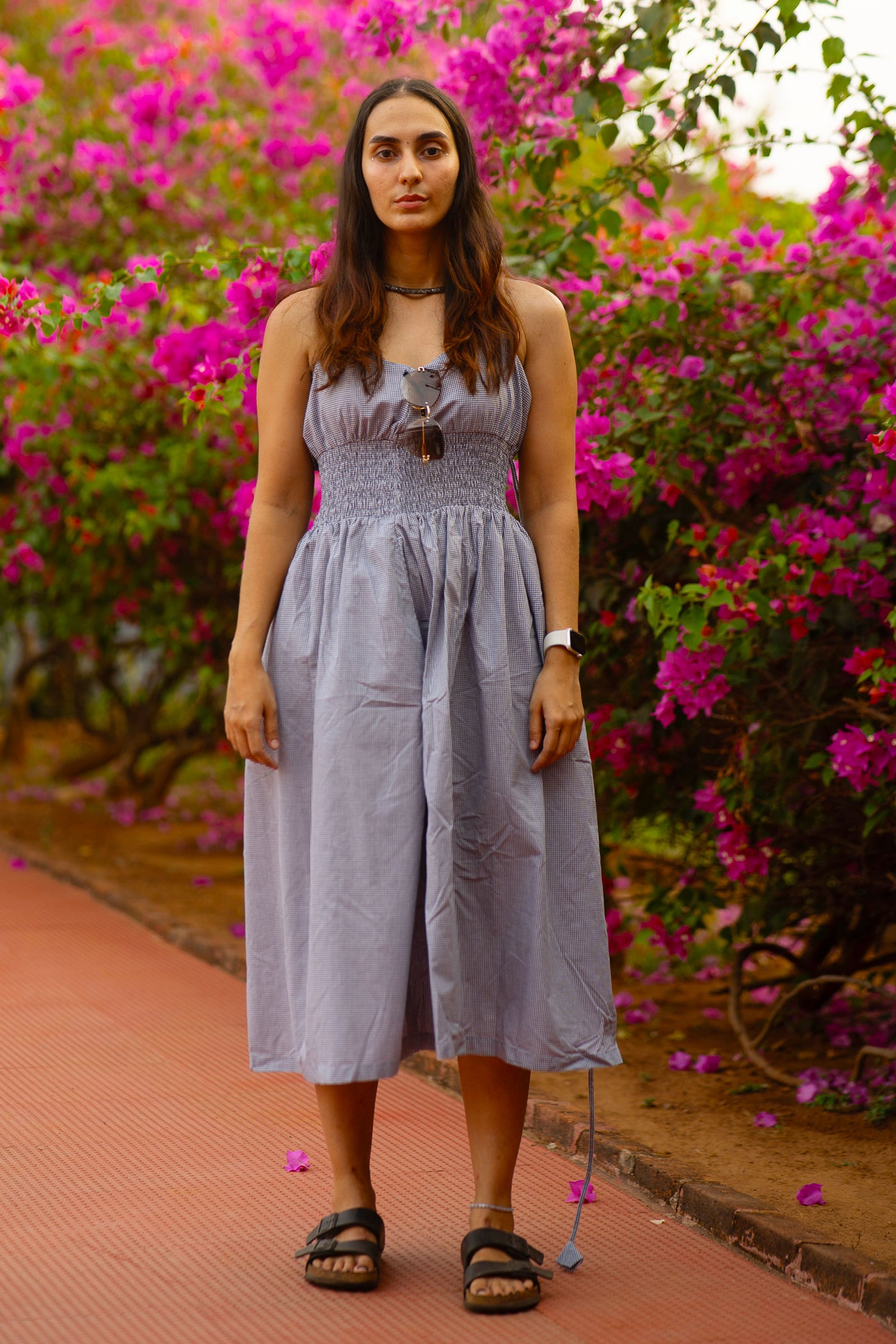 Premium Cotton White Midi Dress
