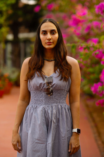 Premium Cotton White Midi Dress
