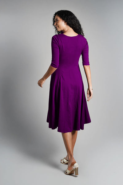 Cotton Jersey Fit And Flare Dress