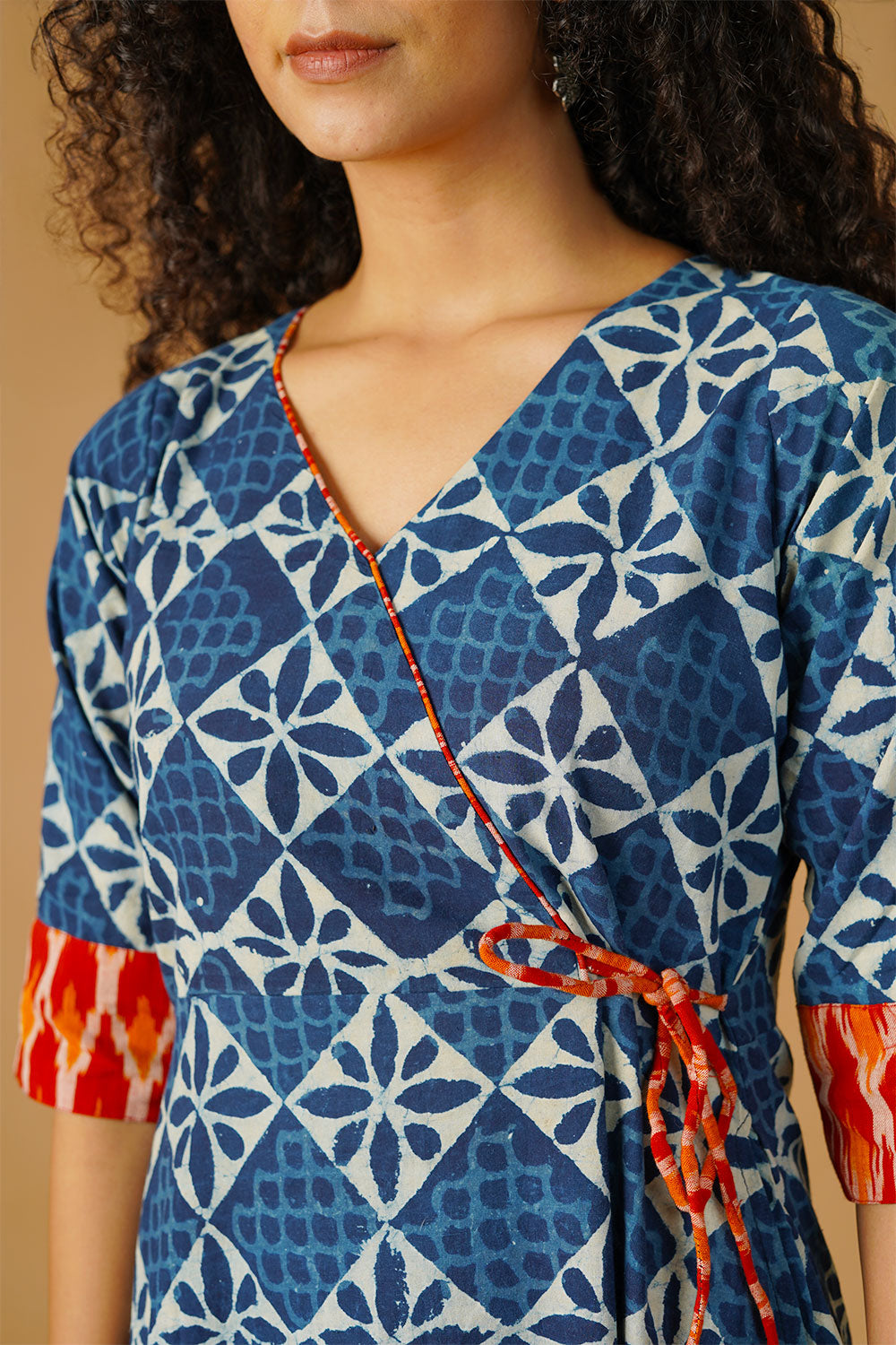 Indigo Cotton Blue Midi Dress