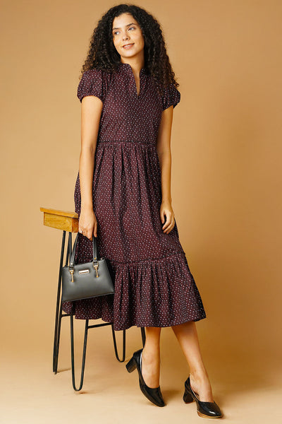 Vestido de midi de algodón de algodón premium