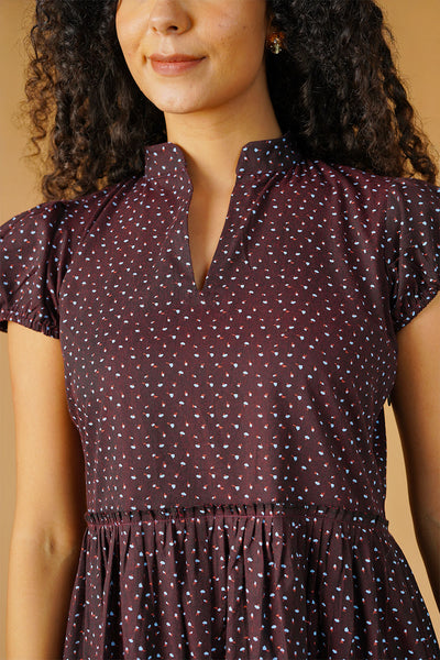 Vestido de midi de algodón de algodón premium