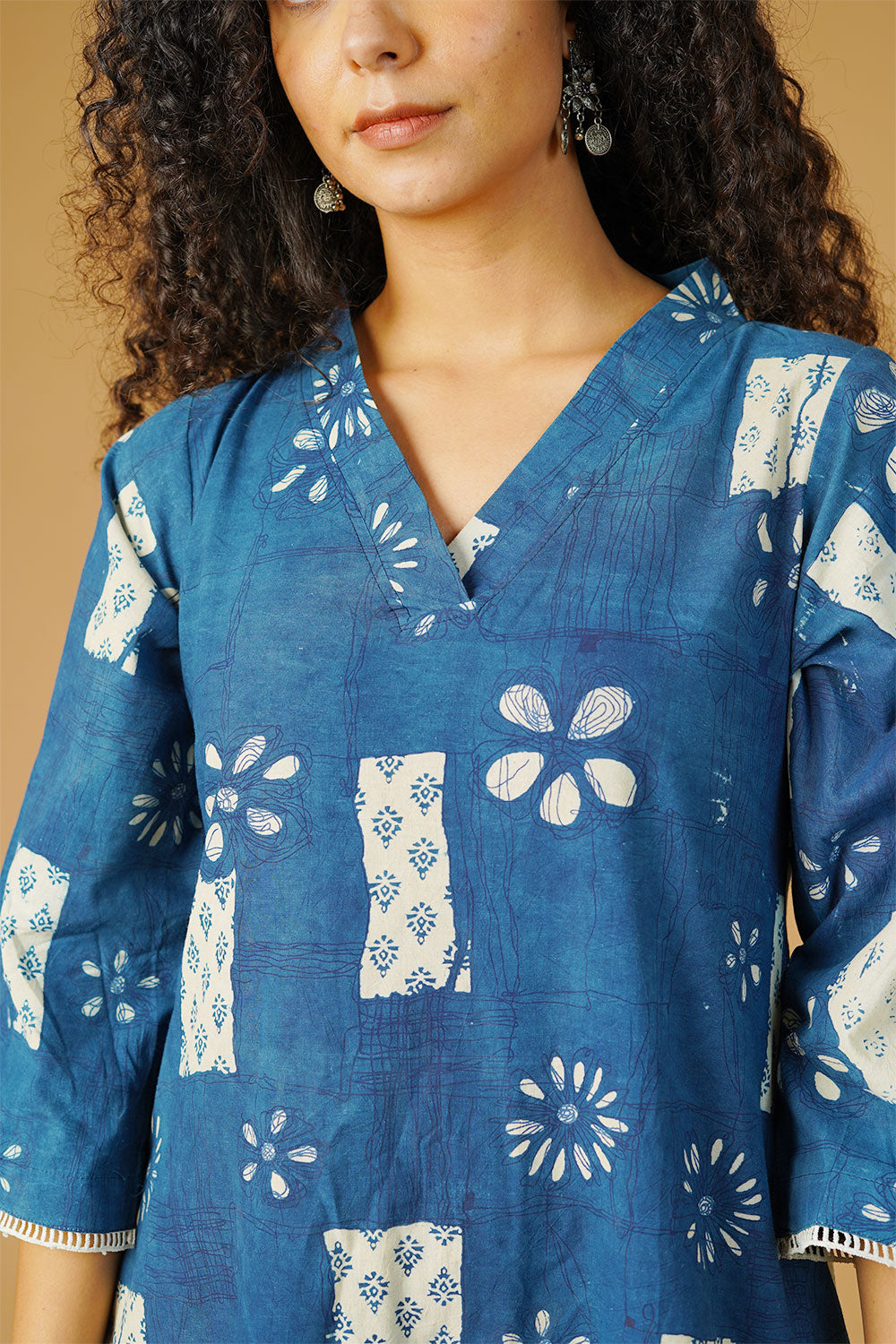 Indigo Cotton Blue Maxi Dress