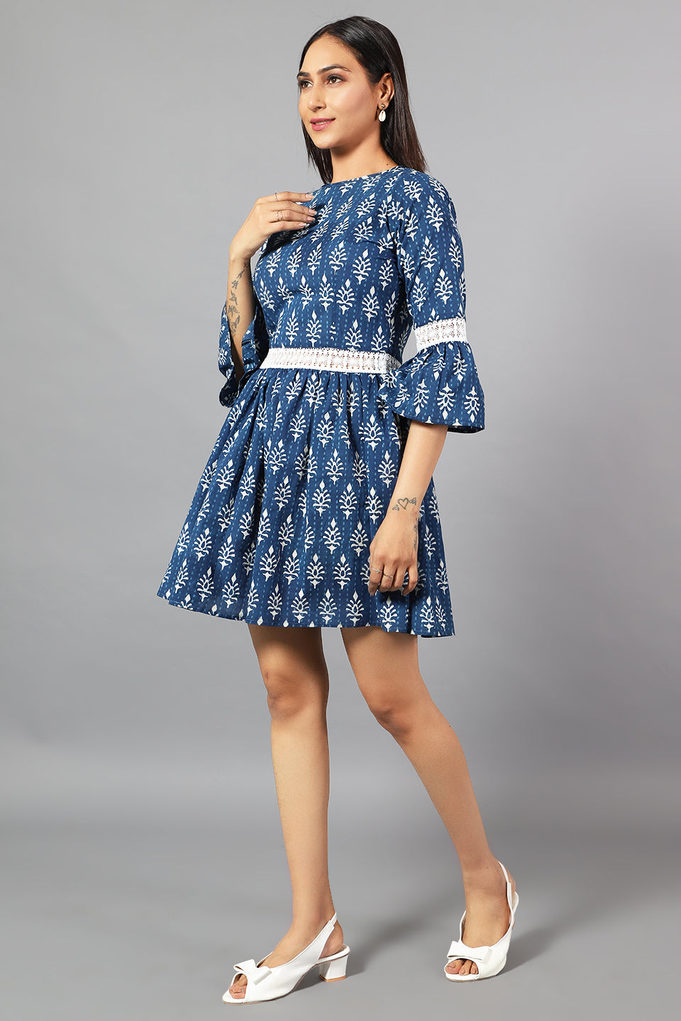 Robe mini indigo