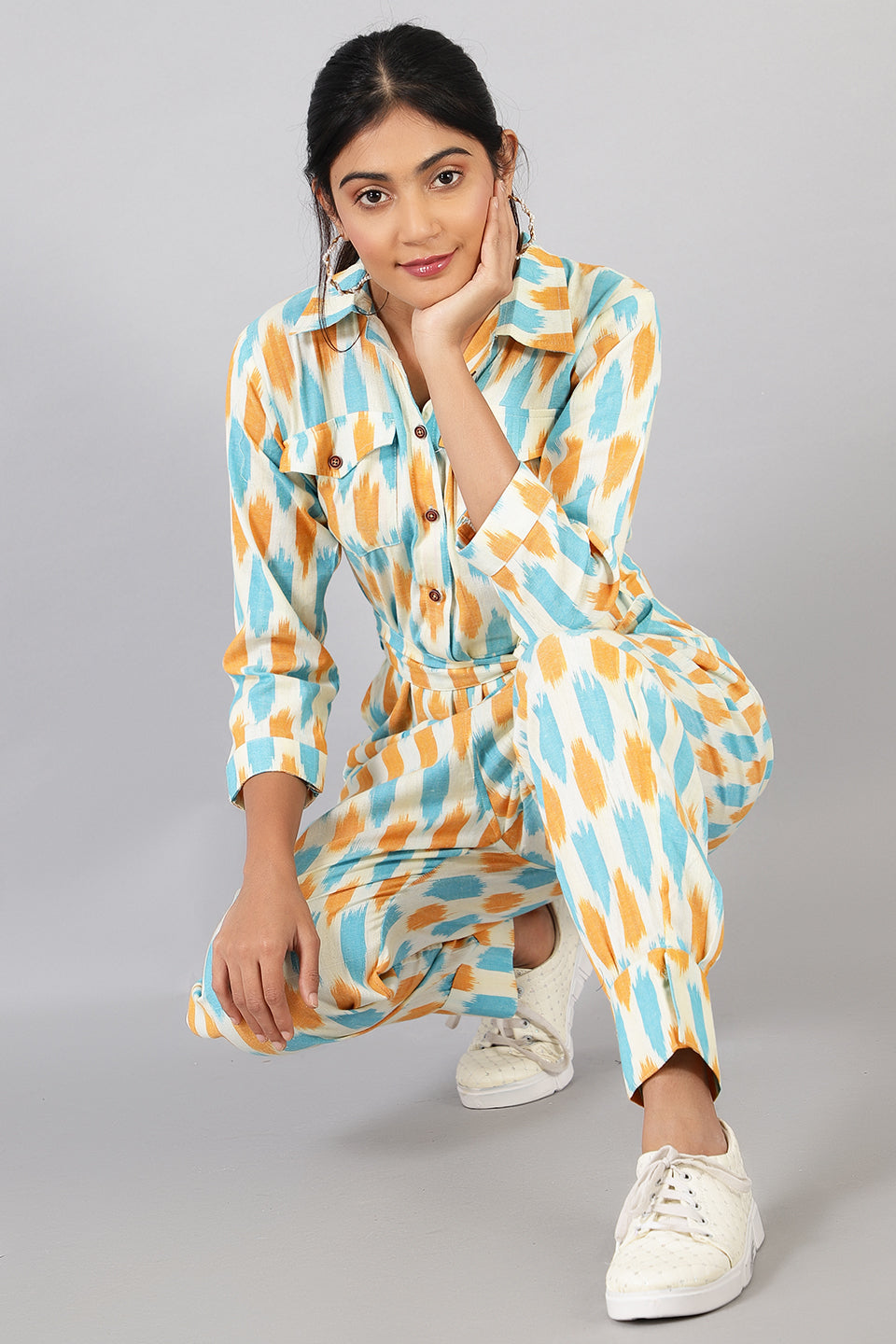 Ikat Ikat-JS004-Cotton-Jump-Suit-JS004 Cotton Jump Suit