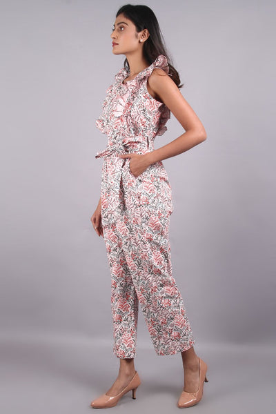 100% Premium Cotton Pink Jump Suit