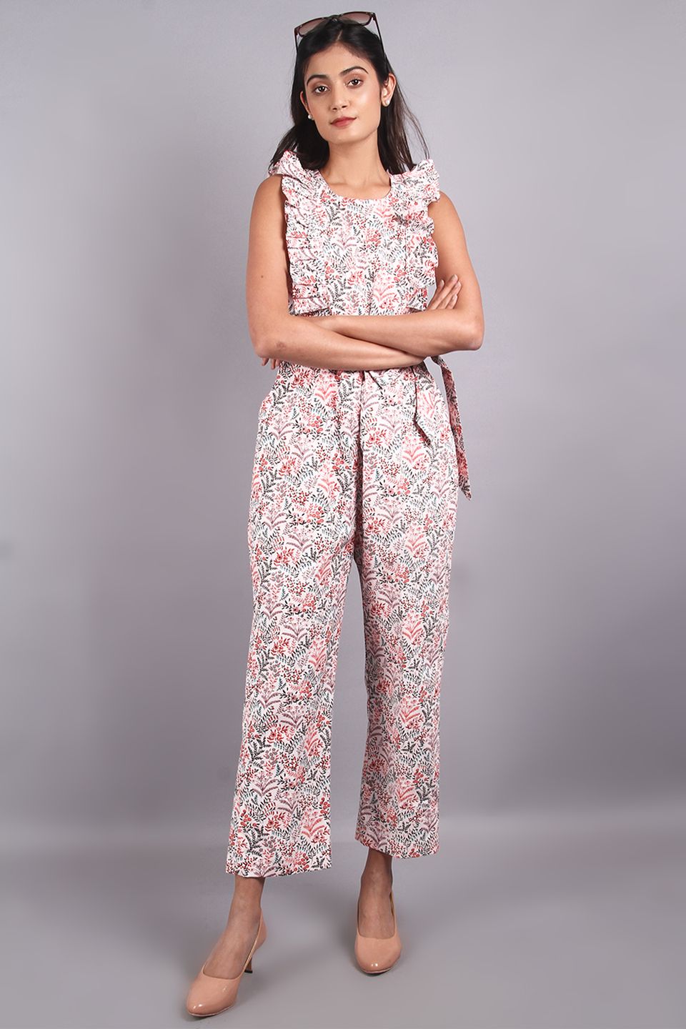 100% Premium Cotton Pink Jump Suit