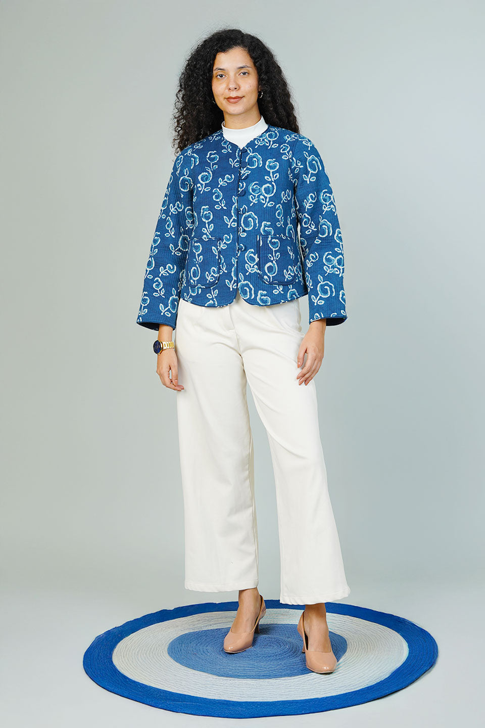 Blue Indigo Quilted Jacket