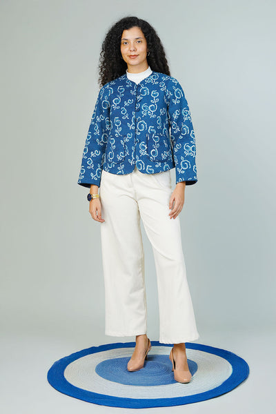 Blue Indigo Quilted Jacket