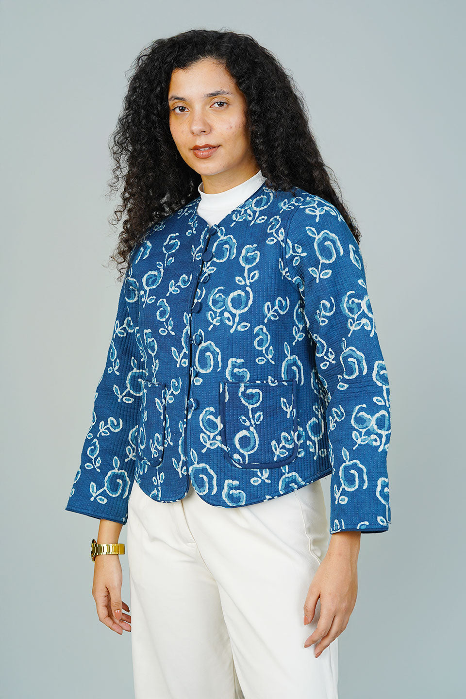 Blue Indigo Quilted Jacket