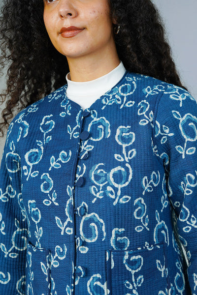 Blue Indigo Quilted Jacket