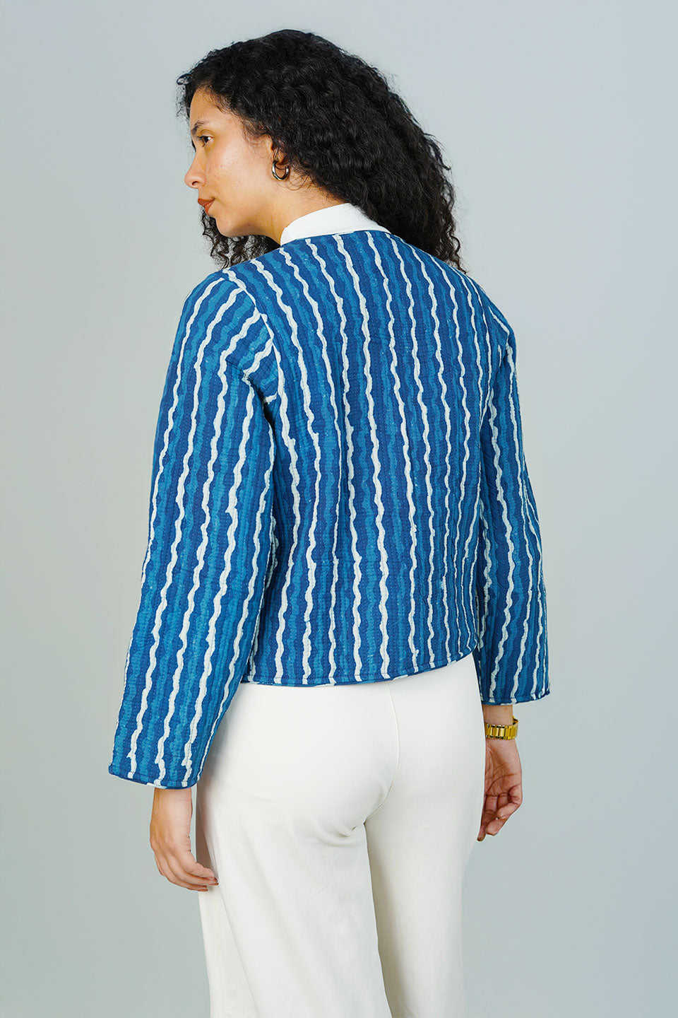 Blue Indigo Quilted Jacket