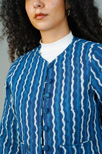 Blue Indigo Quilted Jacket