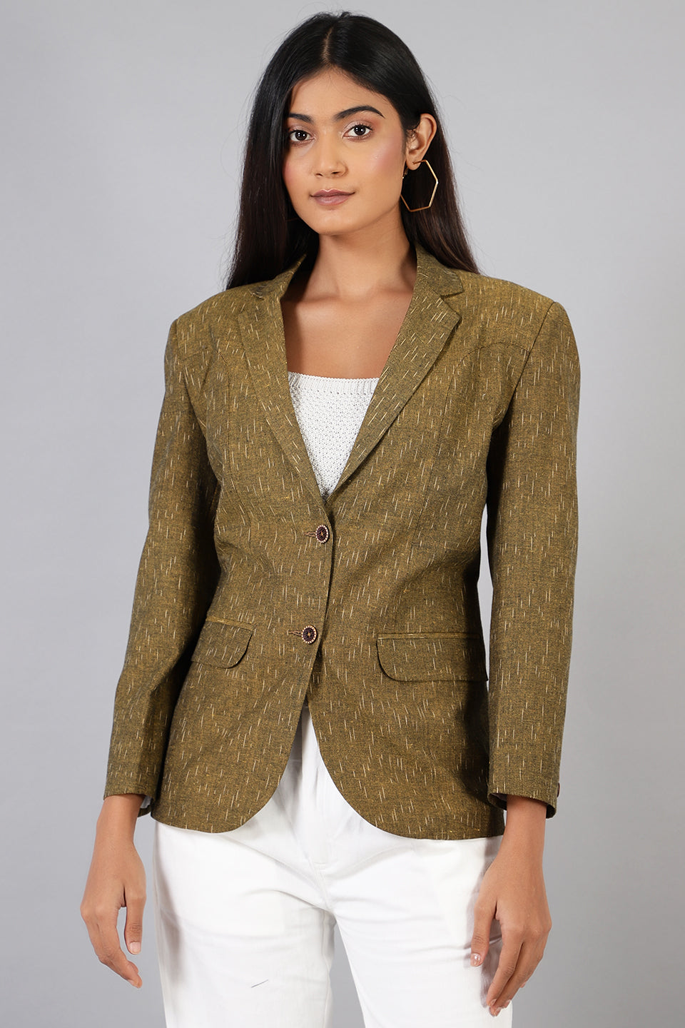 Ikat Ikat-LSBlazer004-Cotton-Blazer-LSBlazer004 Cotton Blazer