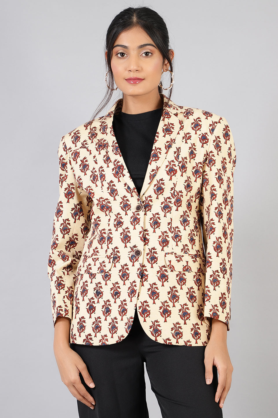 Bagru Bagru-LSBlazer025-Cotton-Blazer-LSBlazer025 Cotton Blazer