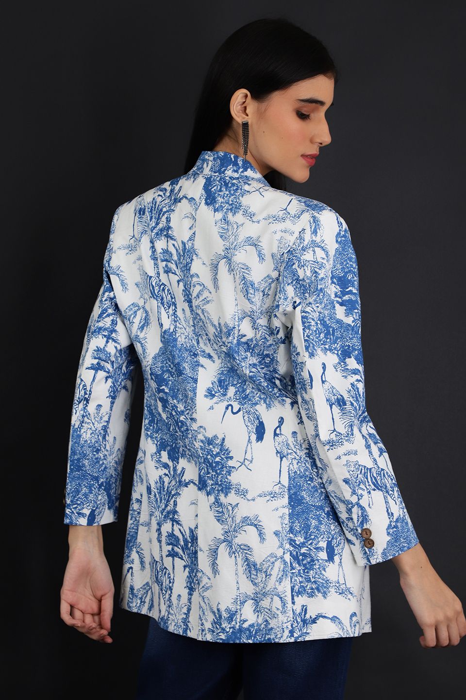 Jaipur Cotton Blue Blazer