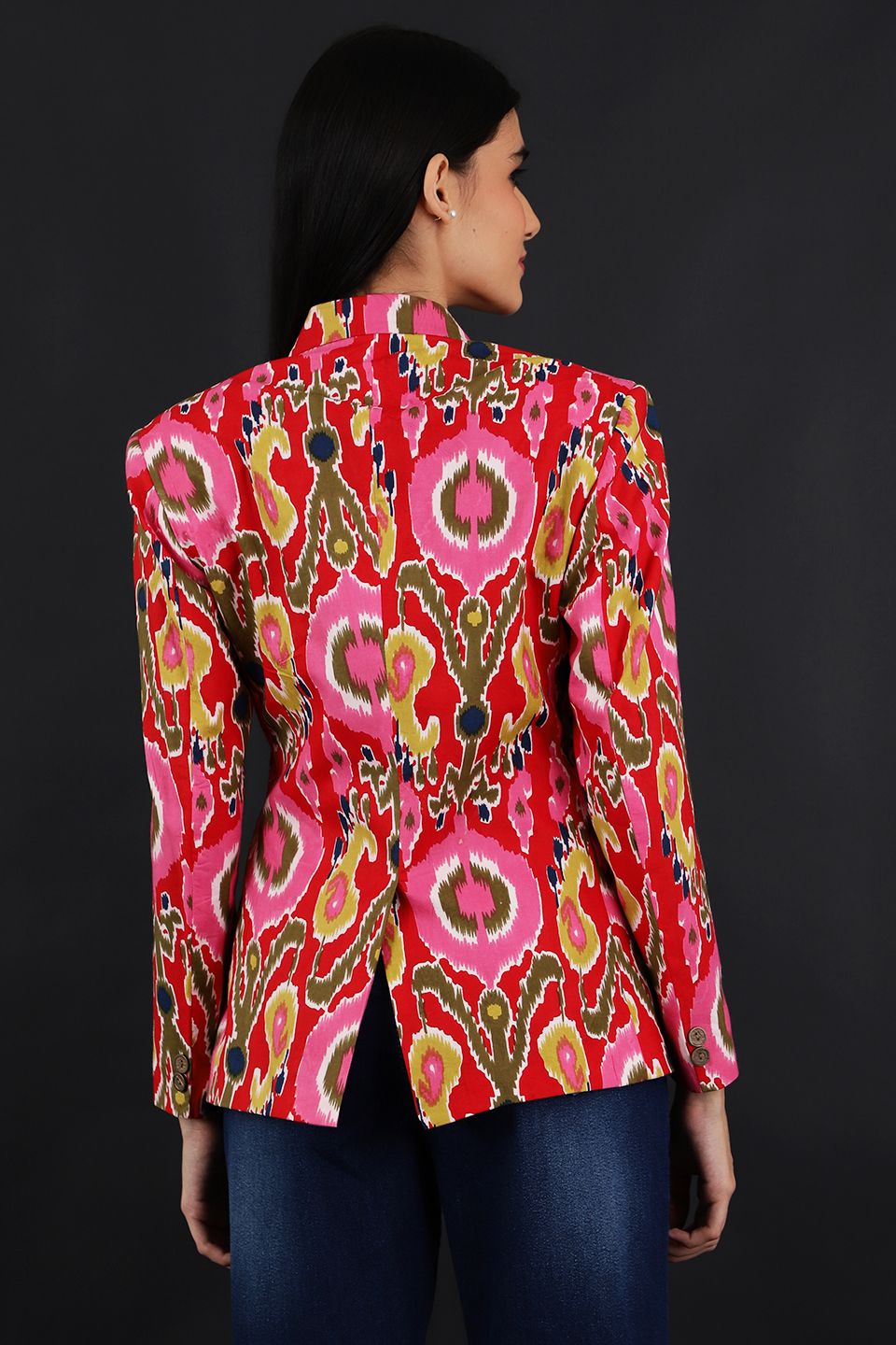 Jaipur Cotton Red Blazer