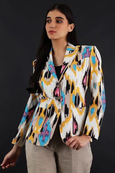 Jaipur Cotton Multicolored Blazer