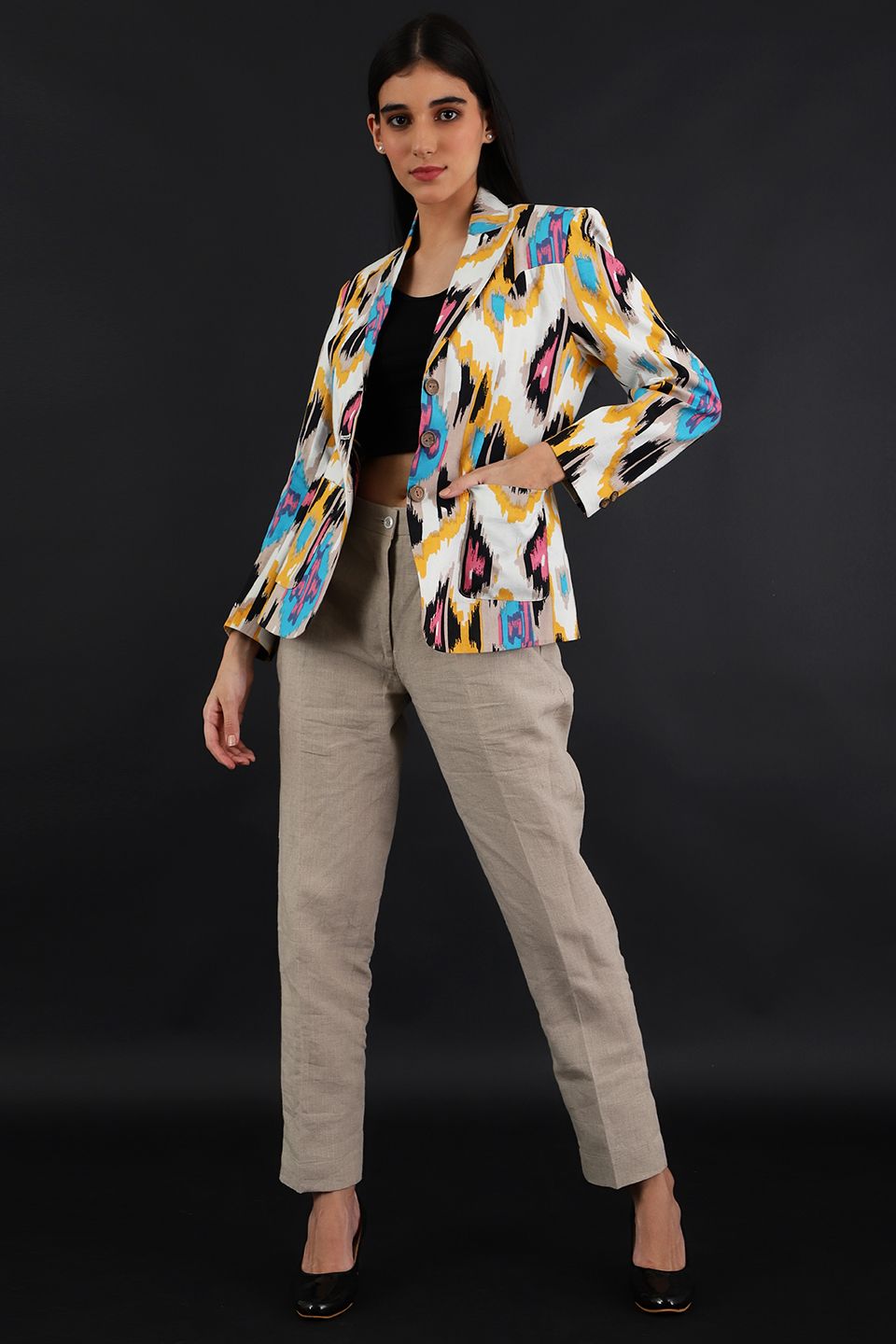 Jaipur Cotton Multicolored Blazer