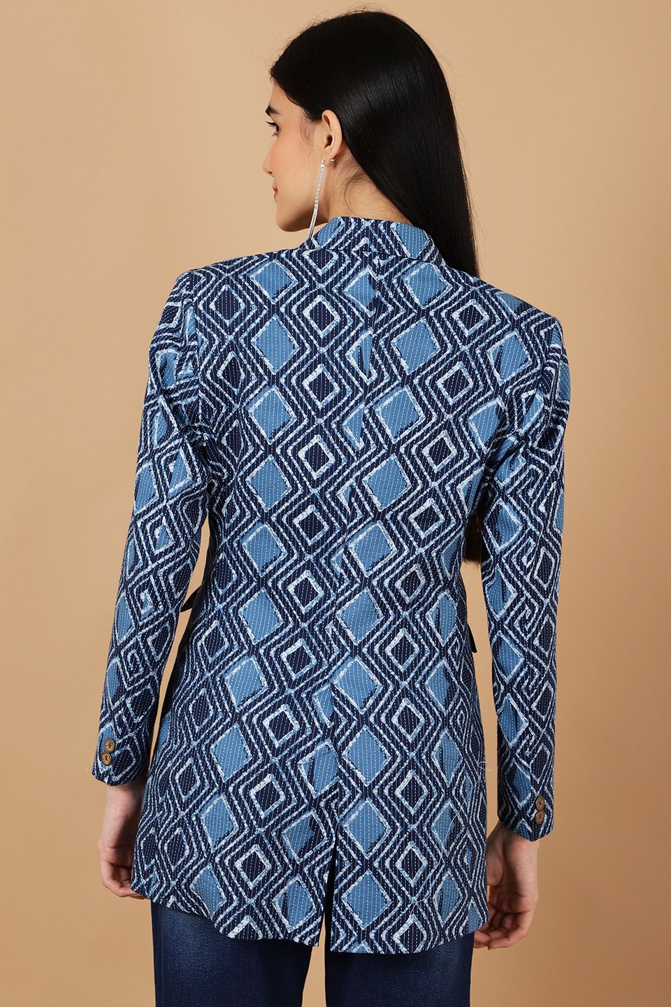 Jaipur Cotton Blue Blazer