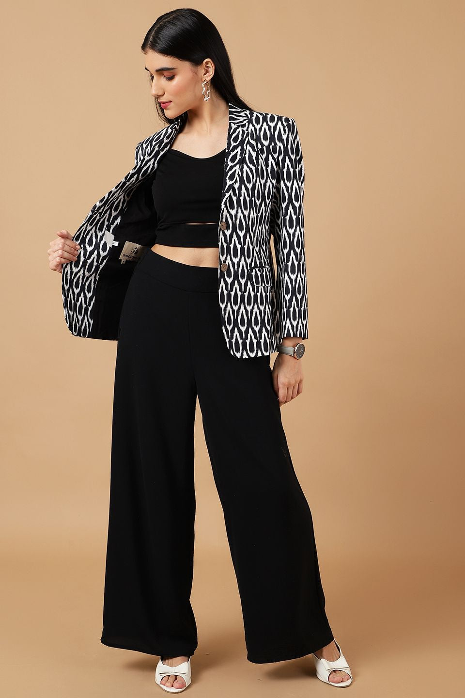 Jaipur Cotton Black Blazer