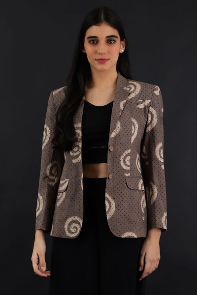 Jaipur Cotton Brown Blazer