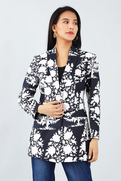 Jaipur Cotton Black Blazer