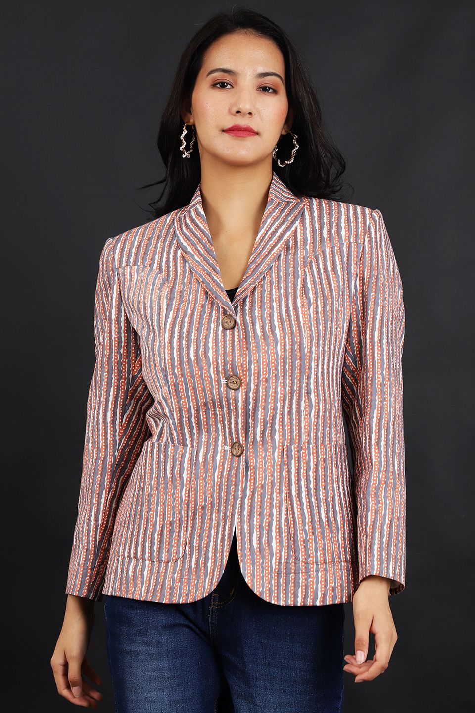 Jaipur Cotton Grey Blazer