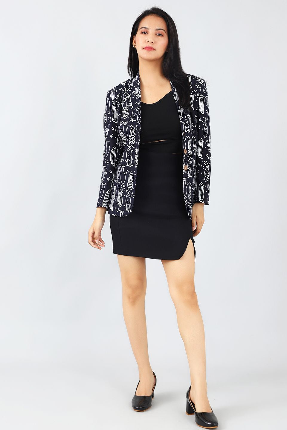 Jaipur Cotton Black Blazer