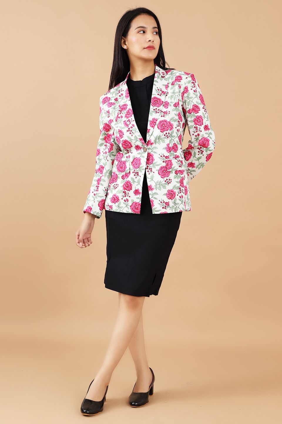 Jaipur Cotton Pink Blazer