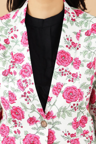 Jaipur Cotton Pink Blazer