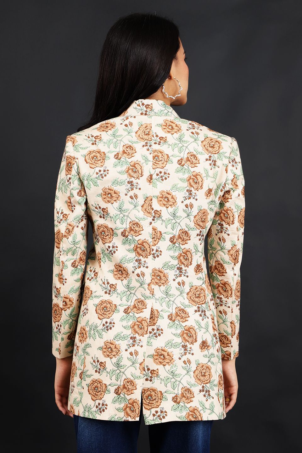 Jaipur Cotton Beige Blazer