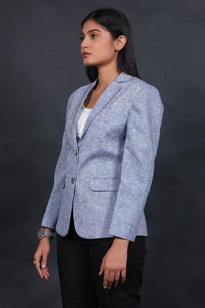 Linen Cotton Grey Blazer