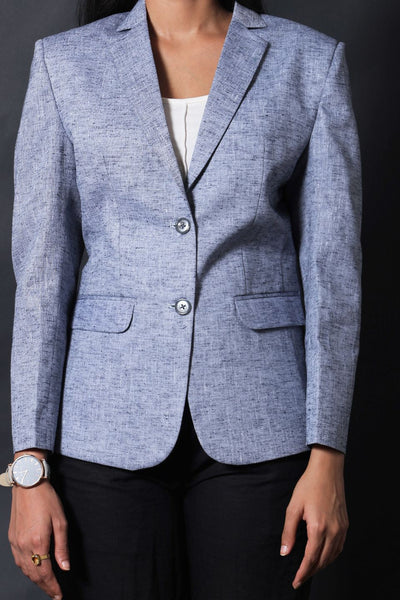 Linen Cotton Grey Blazer