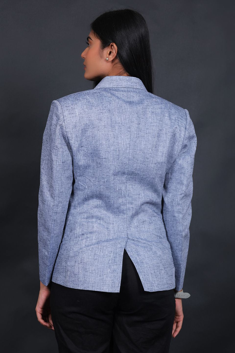 Linen Cotton Grey Blazer