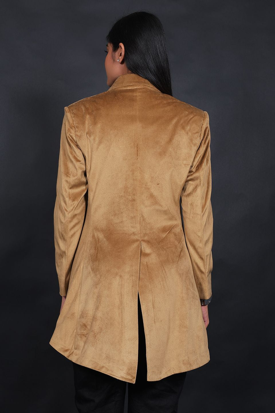 Cotton Velvet Gold Blazer